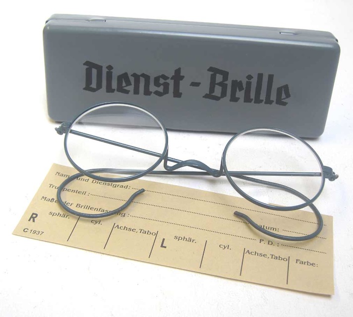 Ww2 German Wire Rimmed Service Glasses Dienst Brille Spectacles